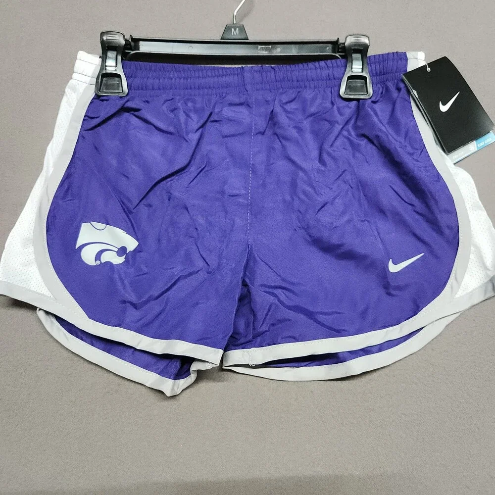 Nike Kansas St State Wildcats Dri-Fit Athletic Shorts Youth M Med Purple 144